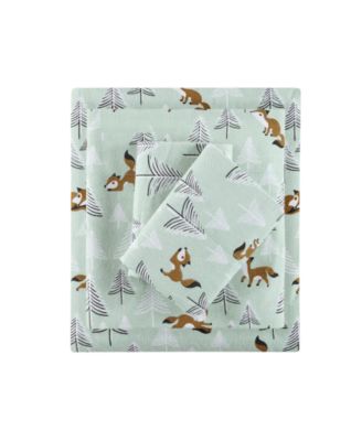 Intelligent Design - Cozy Soft Twin Cotton Novelty Print Flannel Sheet Set