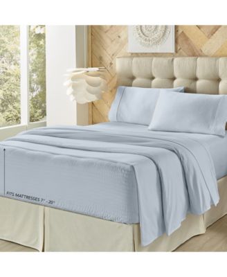 J Queen New York - Royal Fit White Microfiber Twin Sheet Set