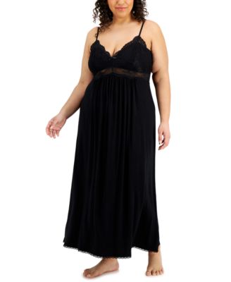 I.N.C. International Concepts - Plus Size Lace Cup Long Nightgown