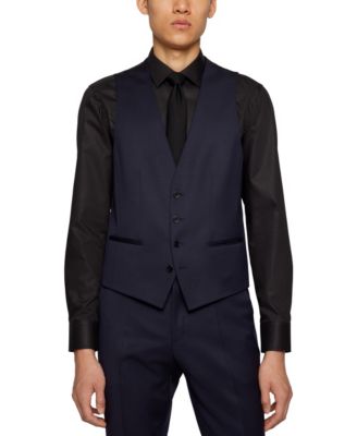 Hugo Boss - Men's Virgin-Wool Serge Slim-Fit Vest