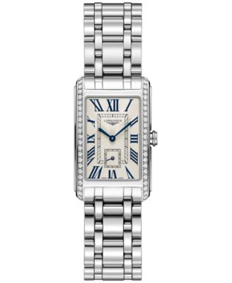Longines - Women's Swiss Automatic DolceVita Diamond (1/2 ct. t.w.) Stainless Steel Bracelet Watch 23x37mm