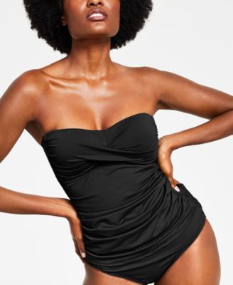 Anne Cole - Twist-Front Ruched Tankini Top