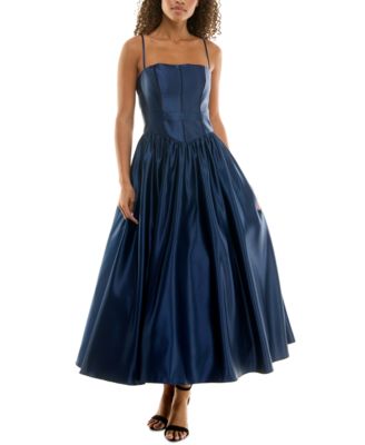 Alex & Sophia - Juniors' Square-Neck Sleeveless Fit & Flare Dress