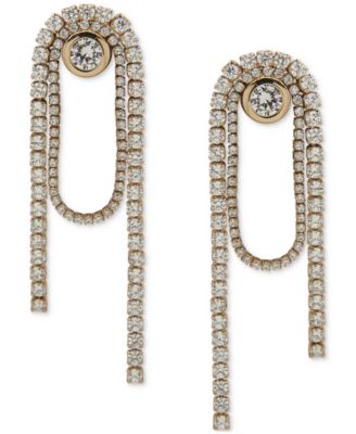 Emily in Paris - Gold-Tone Cubic Zirconia Looped Drop Earrings