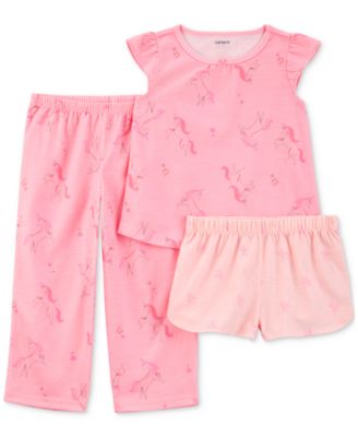 Carter's - Toddler Girls Loose-Fit Unicorn Pajamas, 3 Piece Set