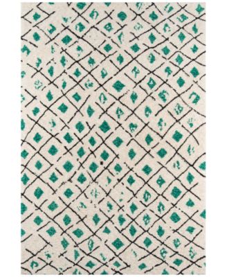 Novogratz Collection - Bungalow BUN02 Green 2' 3" x 8' Runner Area Rug