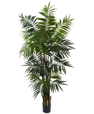 Nearly Natural - 6' Artificial Bulb Areca Palm Tree