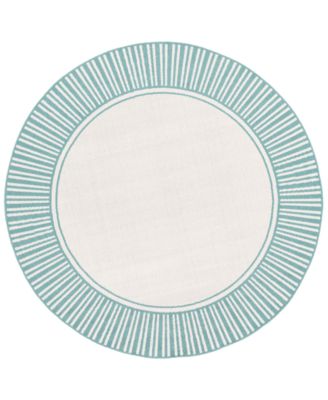 Livabliss - Alfresco ALF-9680 Teal 7'3" Round Area Rug