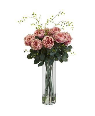 Nearly Natural - Giant Fancy Rose and Willow Arrangement