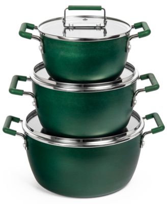 Granite Stone Diamond - Ultra-Durable Nonstick Diamond Infused 6-Pc. Nesting Pots Set