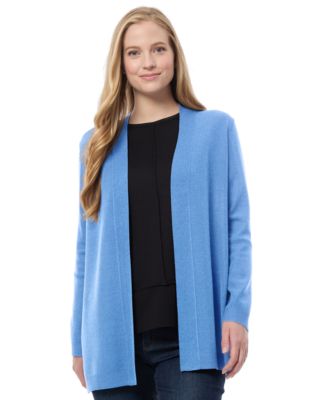 Jones New York - Women's Open-Front Ribbed-Edge Cardigan