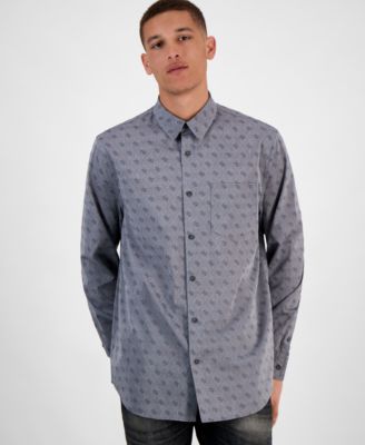 GUESS - Men's Jacquard Patterned Shirt