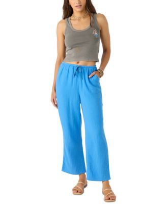 O'Neill - Juniors' Brenda Pull-On Cotton Crinkle Pants