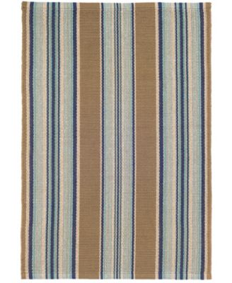 Dash and Albert Rugs by Annie Selke - Blue Heron Stripe RP41 2'x3' Area Rug