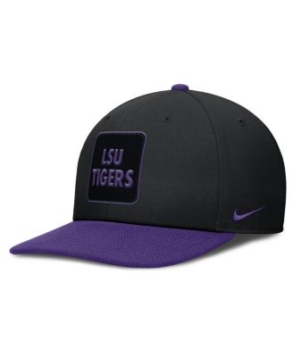 Nike - Men's Black/Purple LSU Tigers 2025 Sideline Campus Pro Local Snapback Hat