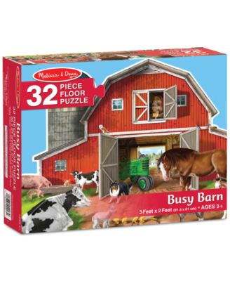 Melissa and Doug - Busy Barn Shaped Floor Puzzle
