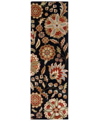 Surya - Athena ATH-5017 Black 2'6" x 8' Runner Area Rug