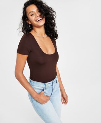 Bar III - Women's Scoop-Neck Compression Bodysuit