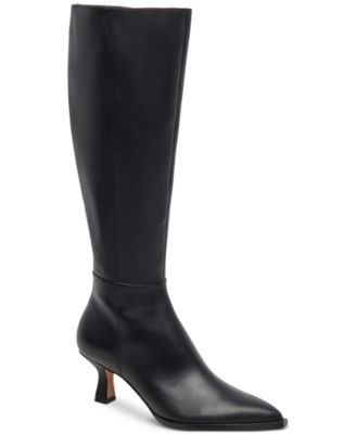 Dolce Vita - Women's Auggie Wide-Calf Pointed-Toe Kitten-Heel Tall Dress Boots