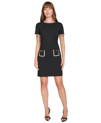 Tommy Hilfiger - Women's Colorblocked Pocket Sheath Dress