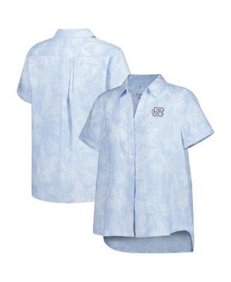 Tommy Bahama - Women's Carolina Blue North Carolina Tar Heels Legacy Leaves Camp Button-Up Shirt