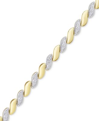 Macy's - San Marco Link Bracelet in 18k Gold-Plate & Silver-Plate