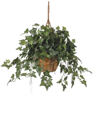Nearly Natural - English Ivy Artificial Plant Hanging Basket