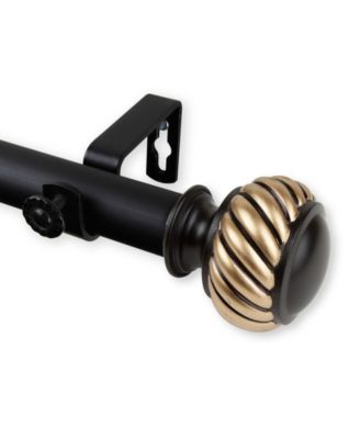 Rod Desyne - Baldir Curtain Rod 1" OD 28-48 inch - Black