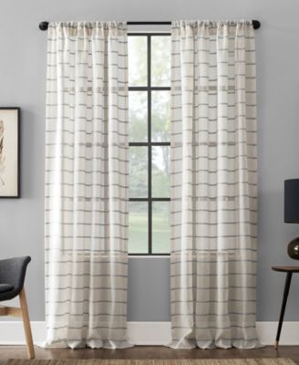 Clean Window - Twill Stripe Anti-Dust Curtain Panel Collection