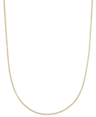 Italian Gold - Flat Rolo Chain Necklace in Italian 14k Gold