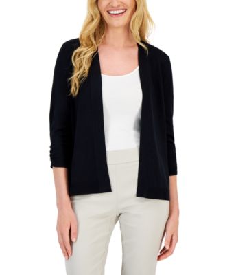 JM Collection - Petite Stud-Cuff Cardigan