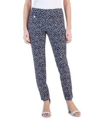 Alfani - Petite Printed Pull-On Pants