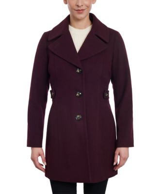 Anne Klein - Women's Single-Breasted Peacoat