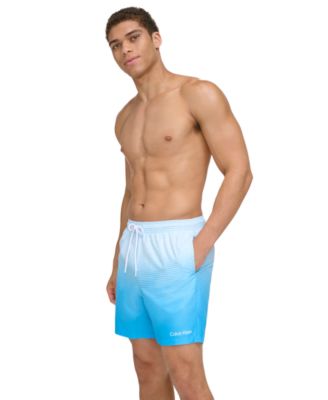 Calvin Klein - Men's Gradient Striped 7" Volley Swim Trunks