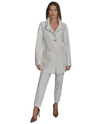 Donna Karan New York - Women's Crepe Stand-Collar Coat