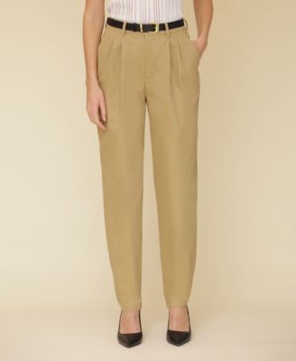 Avec Les Filles - Women's High-Waisted Belted Tapered Pants