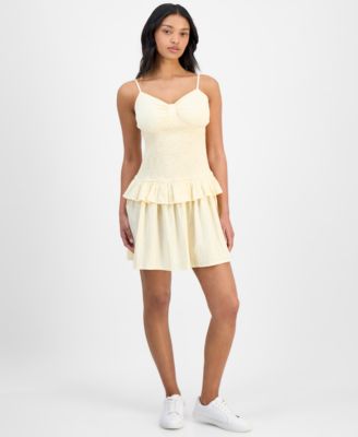 And Now This - Women's Gingham Cotton Ruffled Mini Dress, Exclusively at Macy's