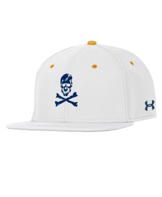 Under Armour - Men's  White Navy Midshipmen Jolly Rogers Alternate Baseball Fitted Hat