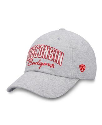 Top of the World - Women's Heather Gray Wisconsin Badgers Rhinestone Christy Adjustable Hat