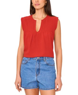 Vince Camuto - Women's Pleated Sleeveless Blouse