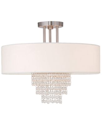 Livex - Carlisle 18'' Brushed Nickel Semi Flush