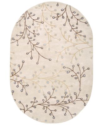 Surya - Athena ATH-5008 Taupe 6' x 9' Oval Area Rug