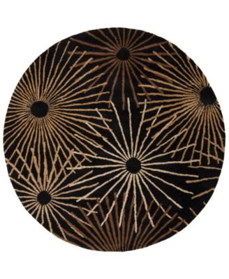Surya - Forum FM-7090 Black 8' Round Area Rug