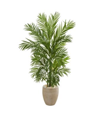 Nearly Natural - 5' Areca Palm Artificial Tree in Sand-Colored Planter
