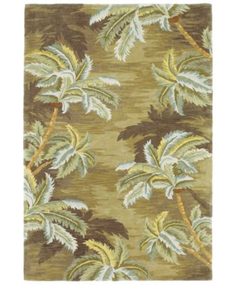 Kas - Sparta Palm Trees 3102 Moss 5'6" Round Area Rug