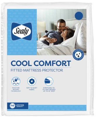 Sealy - Cool Comfort Fitted Mattress Protector, Twin