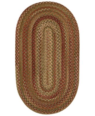 Capel - Area Rug, Homecoming Oval Braid 0048-200 Evergreen 3' x 5'