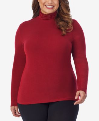 Cuddl Duds - Plus Size Softwear with Stretch Turtleneck