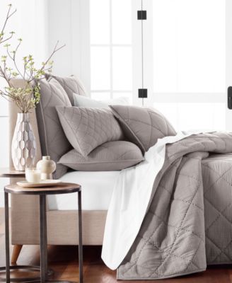 Hotel Collection - Dobby Diamond 3-Pc. Full/Queen Coverlet Set, Created for Macy's