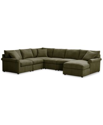 Furniture - 6-Pc. Fabric Modular Sectional Chaise Sofa